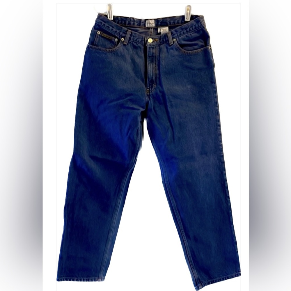 😎 Vintage Calvin Klein Straight Leg Distressed Cotton Blue Jeans, Men’s 34x30
